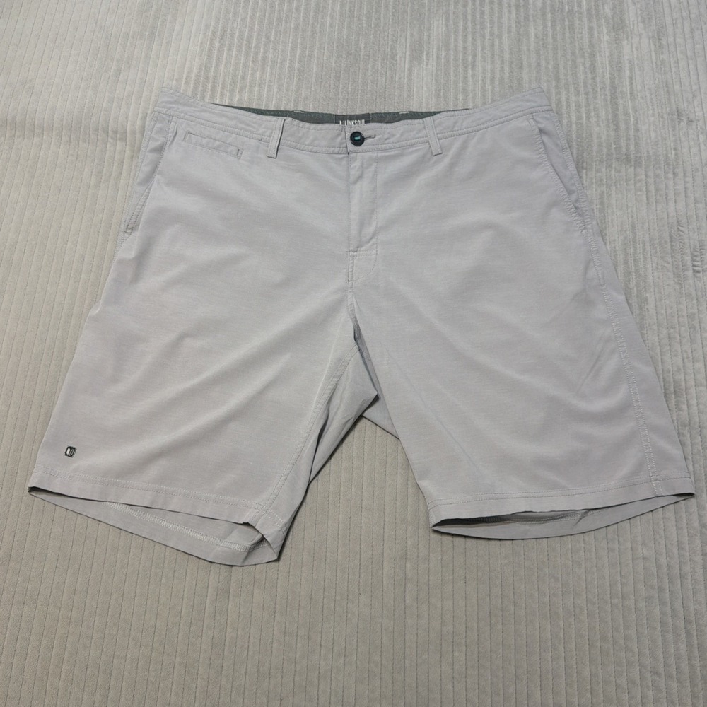 Linksoul Boardwalker Shorts‎ Mens 40 Gray 10" Hybrid Chino Performance Golf